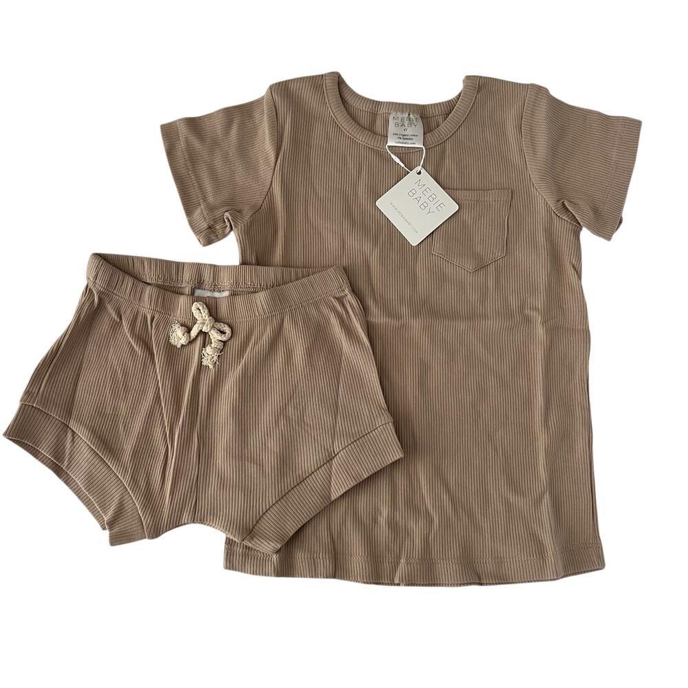 NEW Mebie Baby ribbed short set